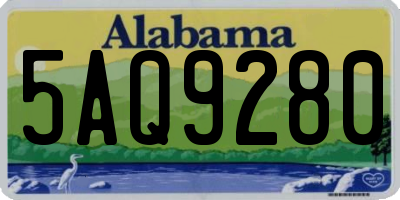 AL license plate 5AQ9280