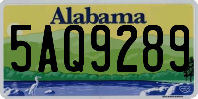 AL license plate 5AQ9289