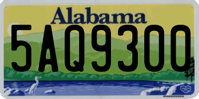 AL license plate 5AQ9300