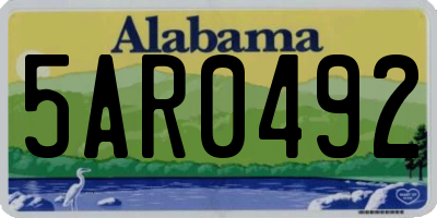 AL license plate 5AR0492