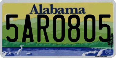 AL license plate 5AR0805