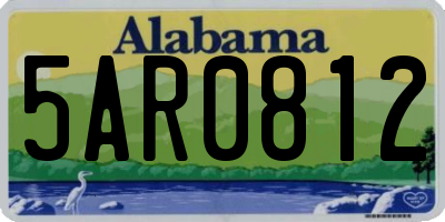 AL license plate 5AR0812