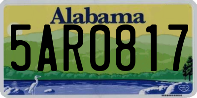 AL license plate 5AR0817