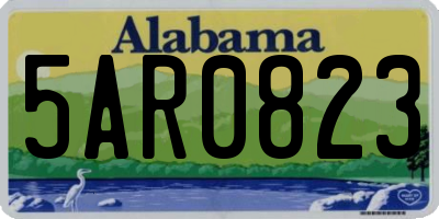 AL license plate 5AR0823