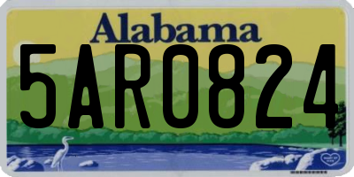 AL license plate 5AR0824
