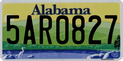 AL license plate 5AR0827