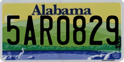 AL license plate 5AR0829