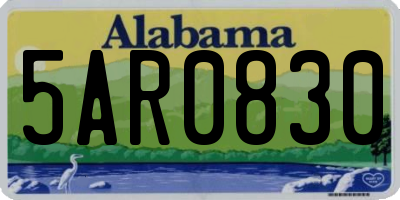 AL license plate 5AR0830