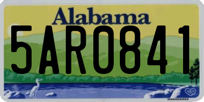 AL license plate 5AR0841