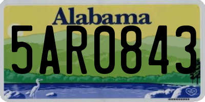 AL license plate 5AR0843
