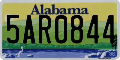 AL license plate 5AR0844
