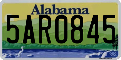AL license plate 5AR0845