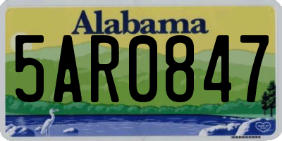 AL license plate 5AR0847