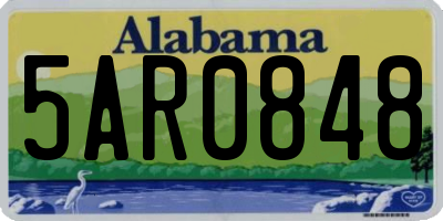 AL license plate 5AR0848