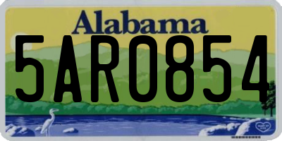 AL license plate 5AR0854