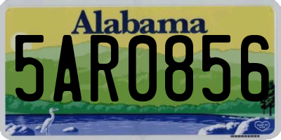 AL license plate 5AR0856