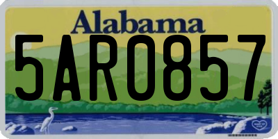AL license plate 5AR0857