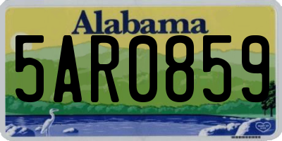 AL license plate 5AR0859