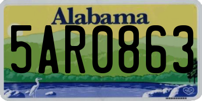AL license plate 5AR0863