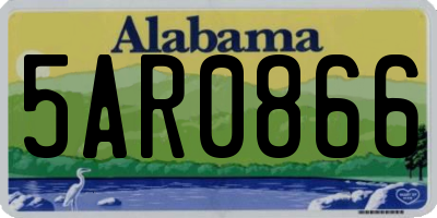 AL license plate 5AR0866