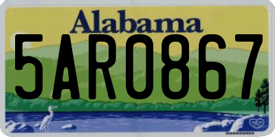 AL license plate 5AR0867