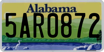 AL license plate 5AR0872