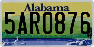 AL license plate 5AR0876