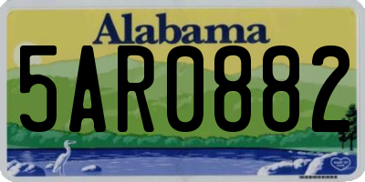 AL license plate 5AR0882