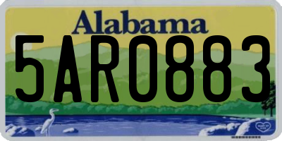 AL license plate 5AR0883