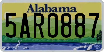 AL license plate 5AR0887