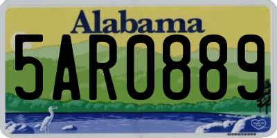 AL license plate 5AR0889