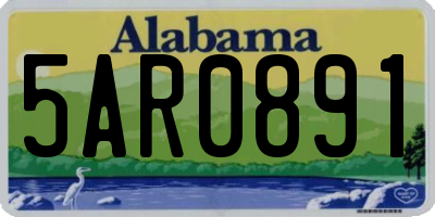 AL license plate 5AR0891