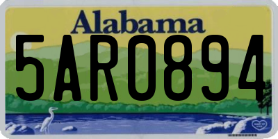 AL license plate 5AR0894