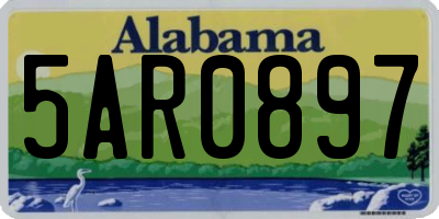 AL license plate 5AR0897