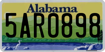 AL license plate 5AR0898