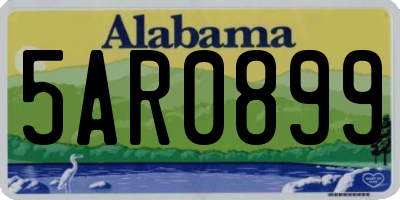 AL license plate 5AR0899