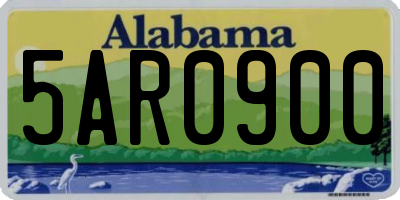 AL license plate 5AR0900