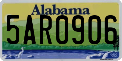 AL license plate 5AR0906