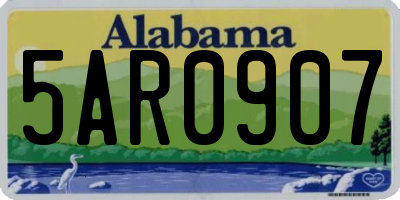 AL license plate 5AR0907