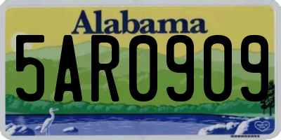 AL license plate 5AR0909