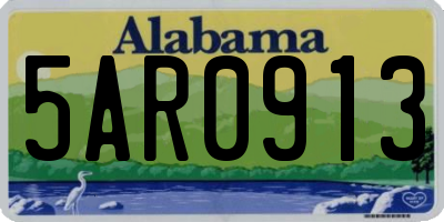 AL license plate 5AR0913