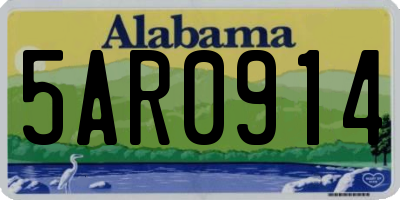 AL license plate 5AR0914
