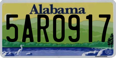 AL license plate 5AR0917