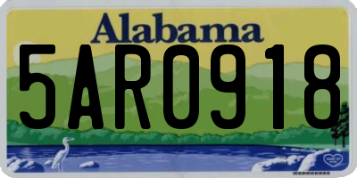AL license plate 5AR0918