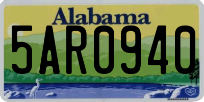 AL license plate 5AR0940