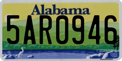 AL license plate 5AR0946