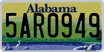 AL license plate 5AR0949