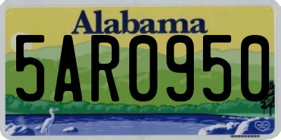AL license plate 5AR0950