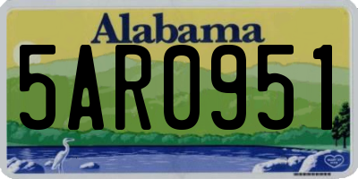 AL license plate 5AR0951