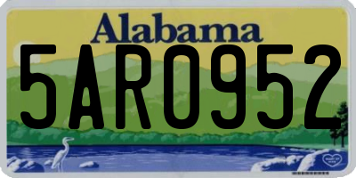 AL license plate 5AR0952